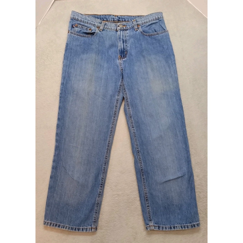 Ralph Lauren Women's Blue Jeans Size 8 Cropped Saturday Jean Y2K Casual Cotton.